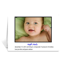 Classic White Baby Photo Cards, 5x7 Folded