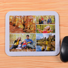 Personalized White 5 Collage Mouse Pad
