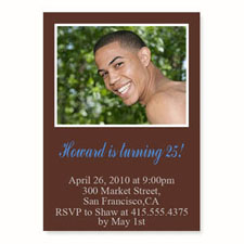 Chocolate Birthday Invitations, 5x7 Stationery Card