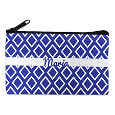 Navy Diamond 4X7 Personalized Cosmetic Bag