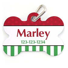 Christmas Stripe Dot, Bone