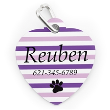 Lavender Stripe Paw, Heart