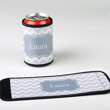 Color Chevron Personalized Can And Bottle Wrap