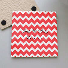 Chevron Monogram Tile Coaster