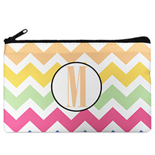 Multi Color Chevron Personalized Cosmetic Bag