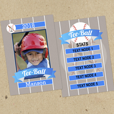 Tee Ball Personalized Photo Trading Cards  Set Of 12