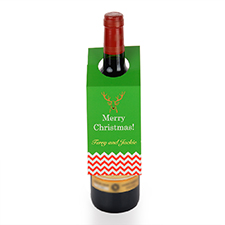 Reindeer Personalized Wine Tag, set of 6