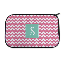 Pink Chevron Personalized Neoprene Cosmetic Bag