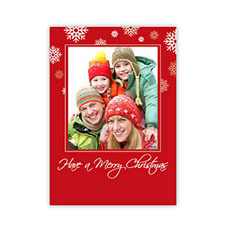 Christmas Party Invitations, Red Snowflake