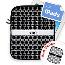 Custom Front and Back Black Links iPad Sleeve