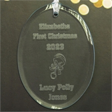 Baby's First Christmas Engraved Ornament