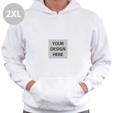 2XL Square Image Custom Hoodie With Kangaroo Pouch