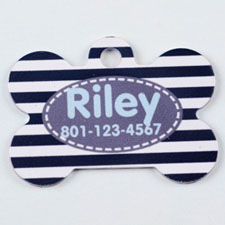 Black and Gray Stripes Pattern Bone (Custom 1 Side)