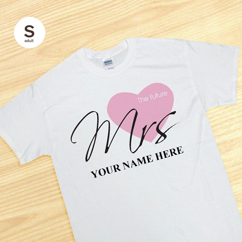 Custom Future Mrs White Adult Small T Shirt