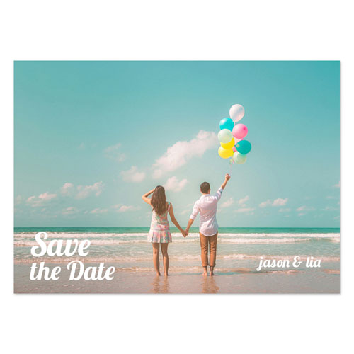 Full Photo Wedding Announcements, 5x7 Stationery Card