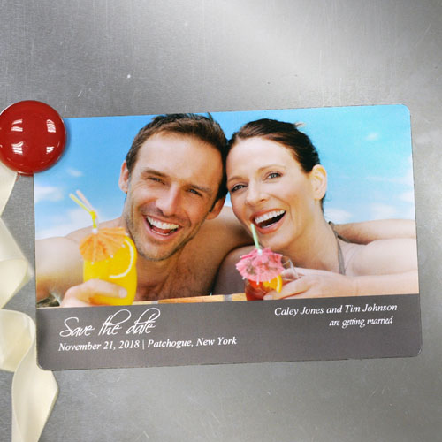 Unique Love Personalized Photo Save The Date Magnet 4x6 Large