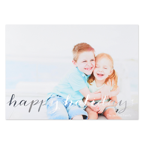 Script Happy Holidays Silver