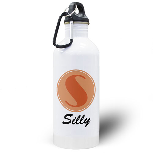 Personalized Name Orange Water Bottle