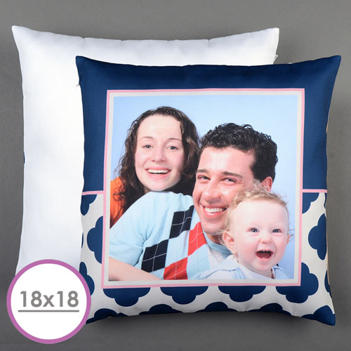 Navy Clover Personalized Large Cushion 18