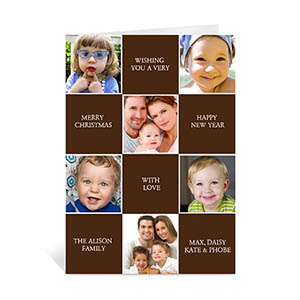 6 Photo Collage Merry Merry Merry - Chocolate