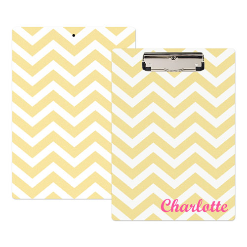 Gold Chevron Personalized Clipboard