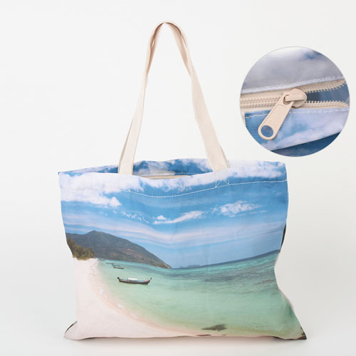 All Over Print Tote Bag With Zipper 11x14