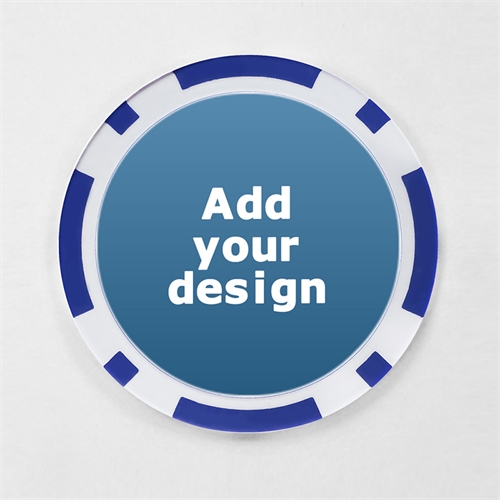 Personalized Blue Poker Chip