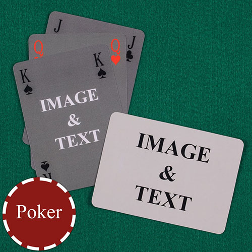 Simple Bridge Style Poker Size Custom Front and Landscape Back Playing Cards