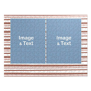 Two Collage Photo Jigsaw, Earthy Watercolor