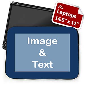 Custom Laptop Sleeve – Large, Blue Border