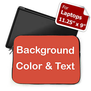 Plain Red Background Custom Text Laptop Sleeve, Small