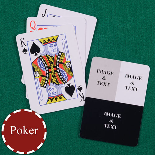 Three Collage Custom Back Playing Cards