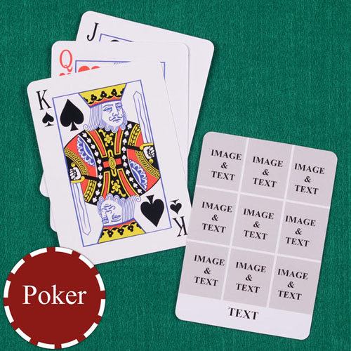 Nine White Collage Custom Back Playing Cards