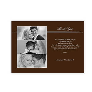 5x7 Three Collage Band of Chocolate Thank You Card