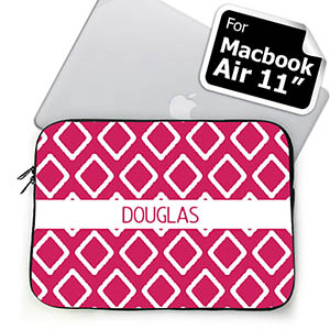 Custom Name Hot Pink Lkat MacBook Air 11 Sleeve
