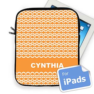 Custom Name  Orange  Chain  iPad Sleeve