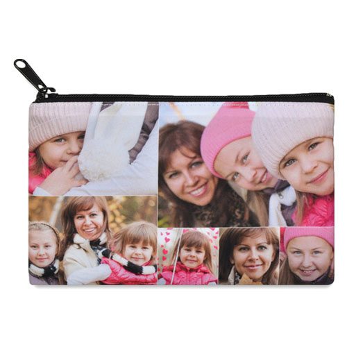 Instagram Six Collage Medium (2 Side Same Image) Makeup Bag (5 X 8 Inch)