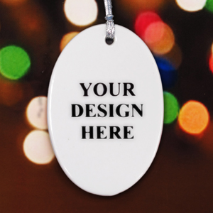Custom Ceramic Oval Ornament