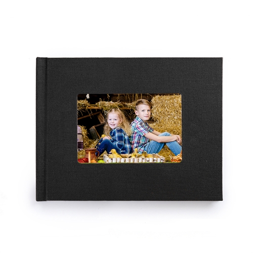 8.5x11 Black Linen Hard Cover