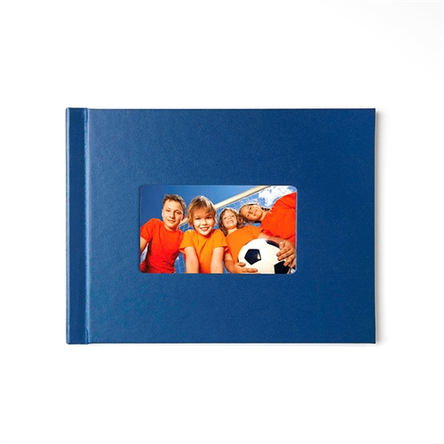 8.5x11 Navy Leather Hard Cover