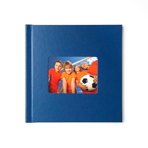 8x8 Navy Leather Hard Cover