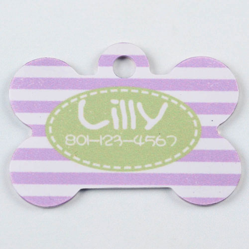 Purple and Lime Stripes Pattern Bone (Custom 1 Side)